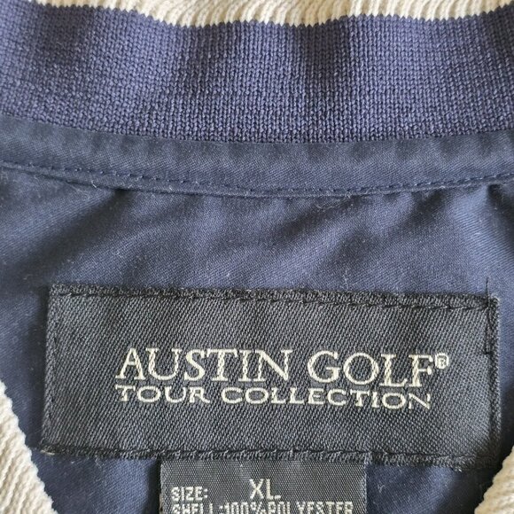 Austin Golf Mens Vest XL Navy V Neck Wind Resistant Ligthweight Tour Collection - Picture 3 of 14
